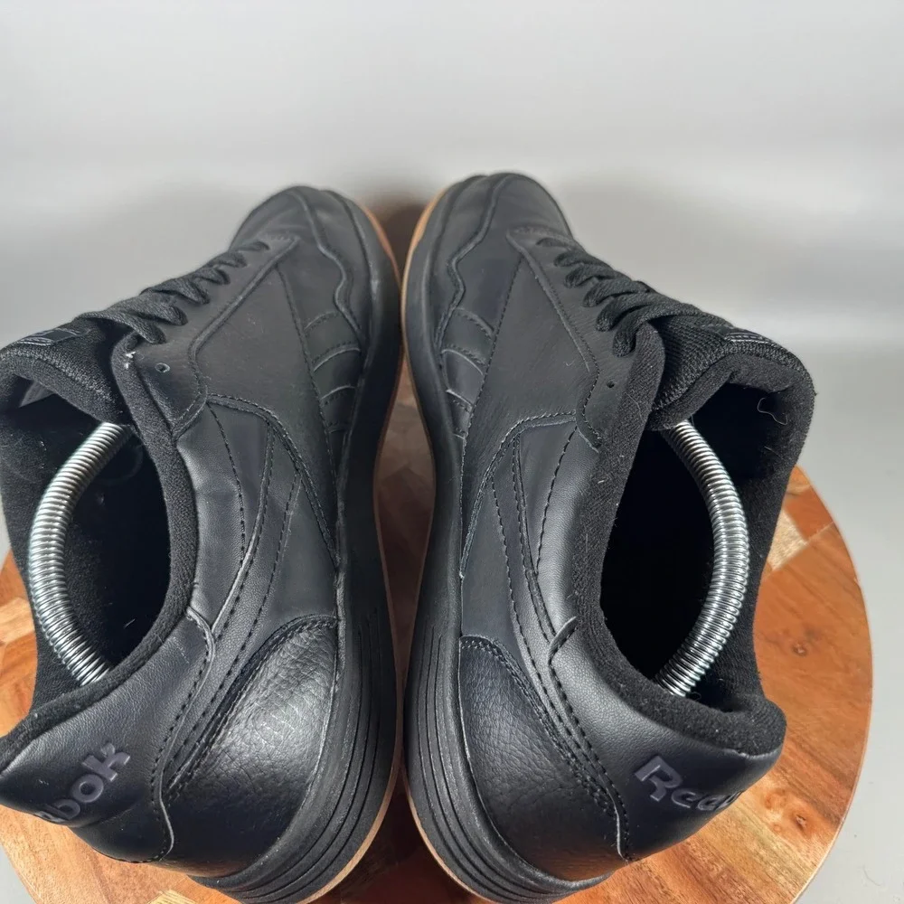 Reebok Club MEMT Mens Black Gum Leather Sneakers RBK007 Size 10.5